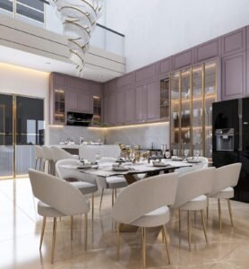 Modern interior design space featuring elegant furniture, soft lighting, neutral colors, and a well-balanced layout that creates a calm and stylish atmosphere.